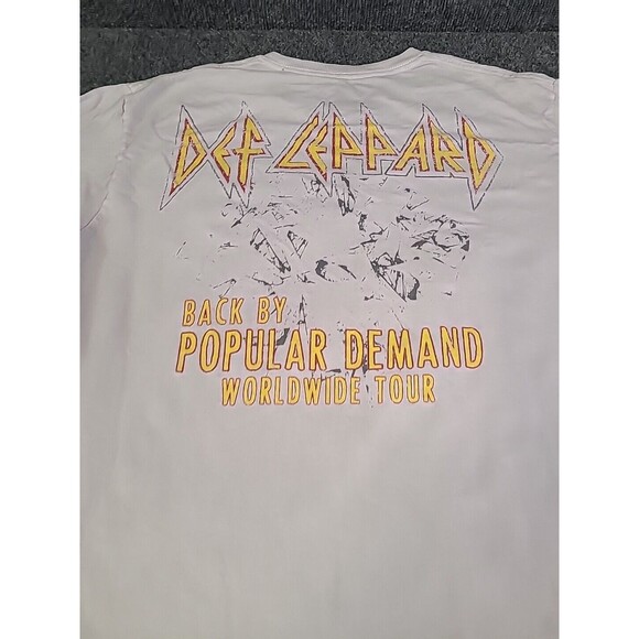 Def Leppard T-Shirt Men's M Short Sleeve Back By Popular Demand World Tour 2017 - Picture 5 of 7
